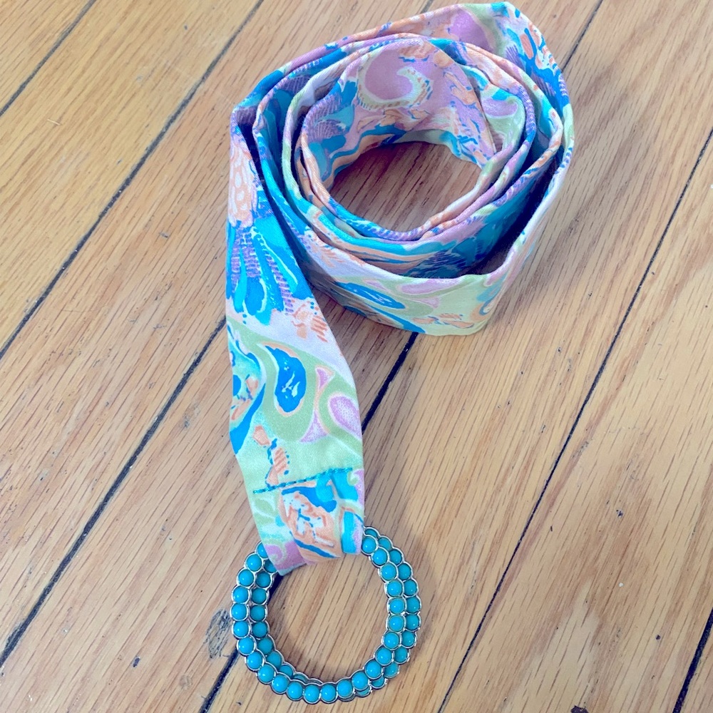 Talbots colorful fabric belt